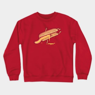 Funny Breakdancing Hot Dog Cartoon Crewneck Sweatshirt